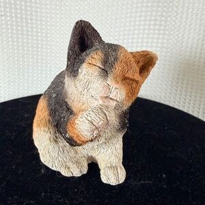Vintage Calico Cat Figurine